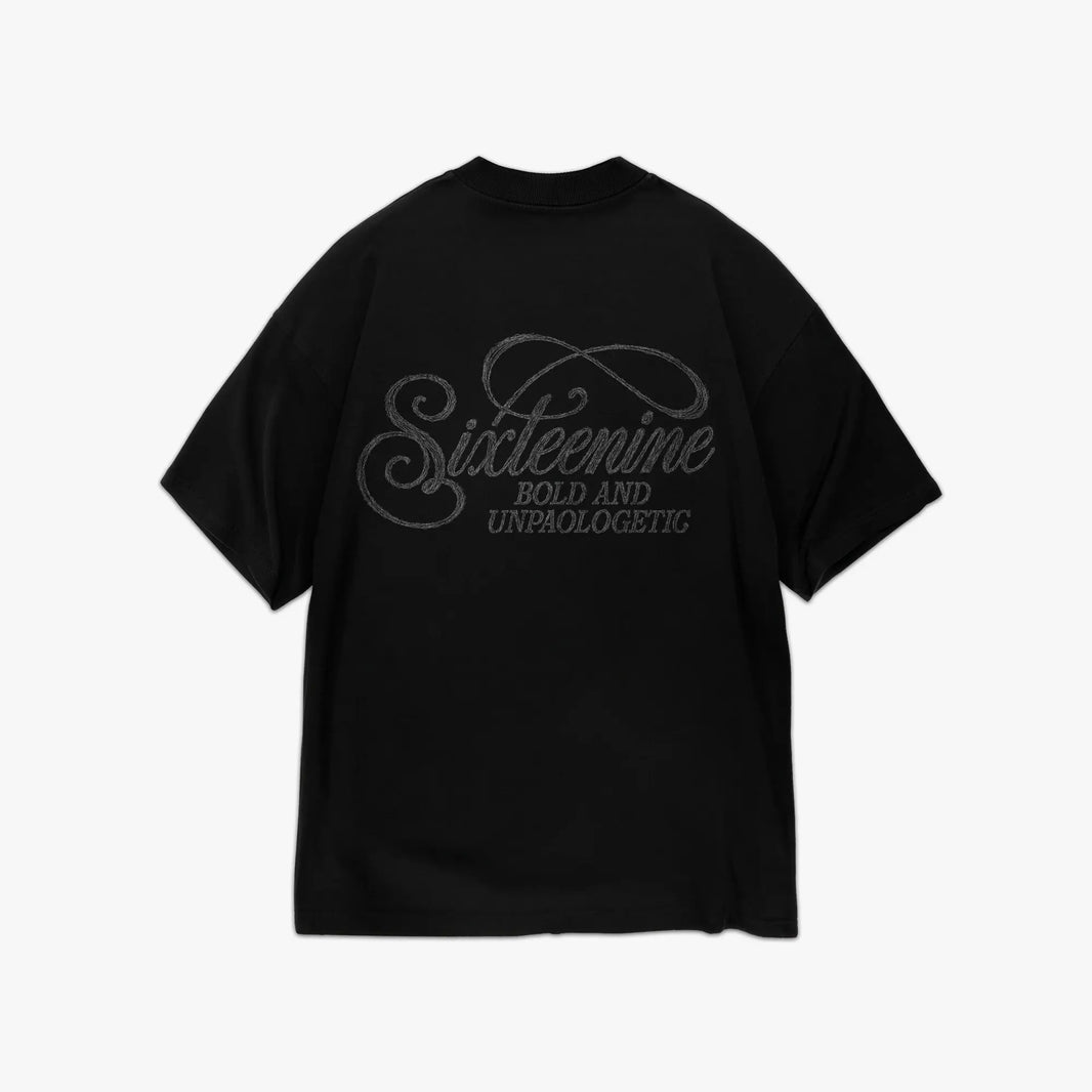Wild Intentions Oversized Black Graphic Tee - Back - Sixteenine